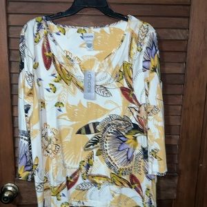 Chicos Size 3 pull over top